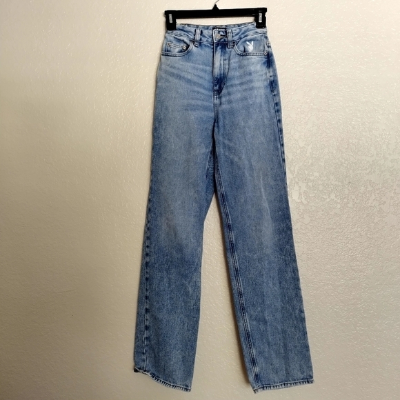 Playboy By PacSun Light Blue Back Slash Boyfriend Jeans sz 23 - Picture 2 of 8